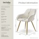 image 6 of Dining Chair Marilyn - corduroy look, upholstered, armchair, continuous backrest | Cream | cream/gold | 6