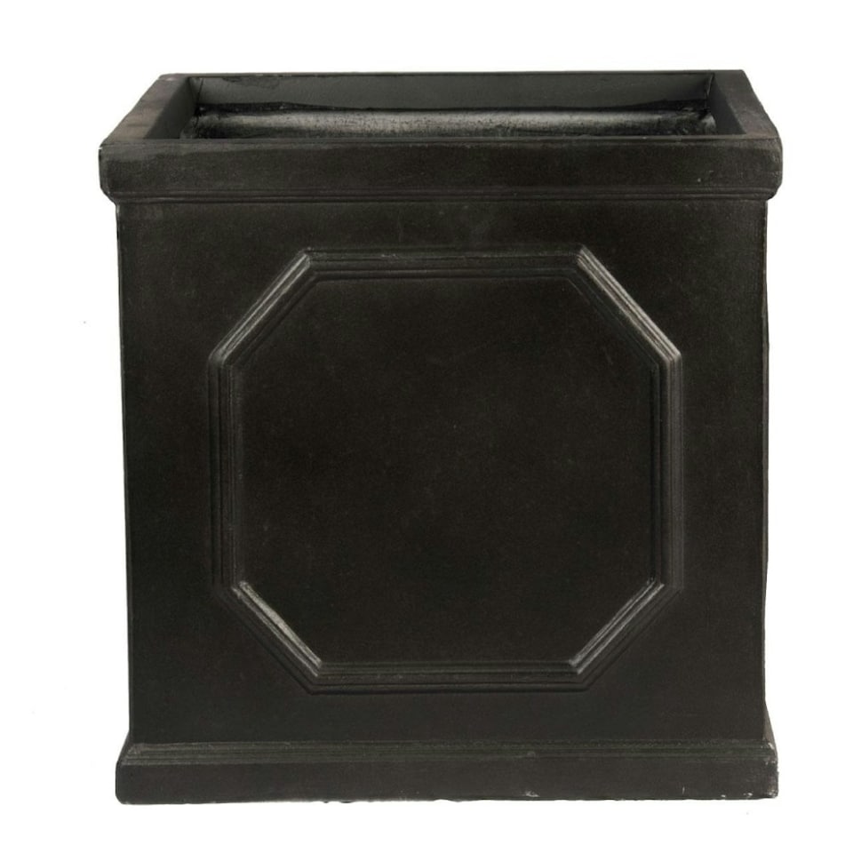image 1 of Faux Lead Chelsea Box Square Dark Grey Light Stone Garden Planter W55 H55 L55 cm, 166 ltrs Cap.