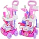 image 4 of Housekeeping Cleaning Trolley Playset with Working Vacuum & Accessories – Kids Role Play Cleaning Set