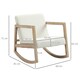 image 8 of HOMCOM Rocking Chair Upholstered Armchair Wooden Accent Chair Cream White