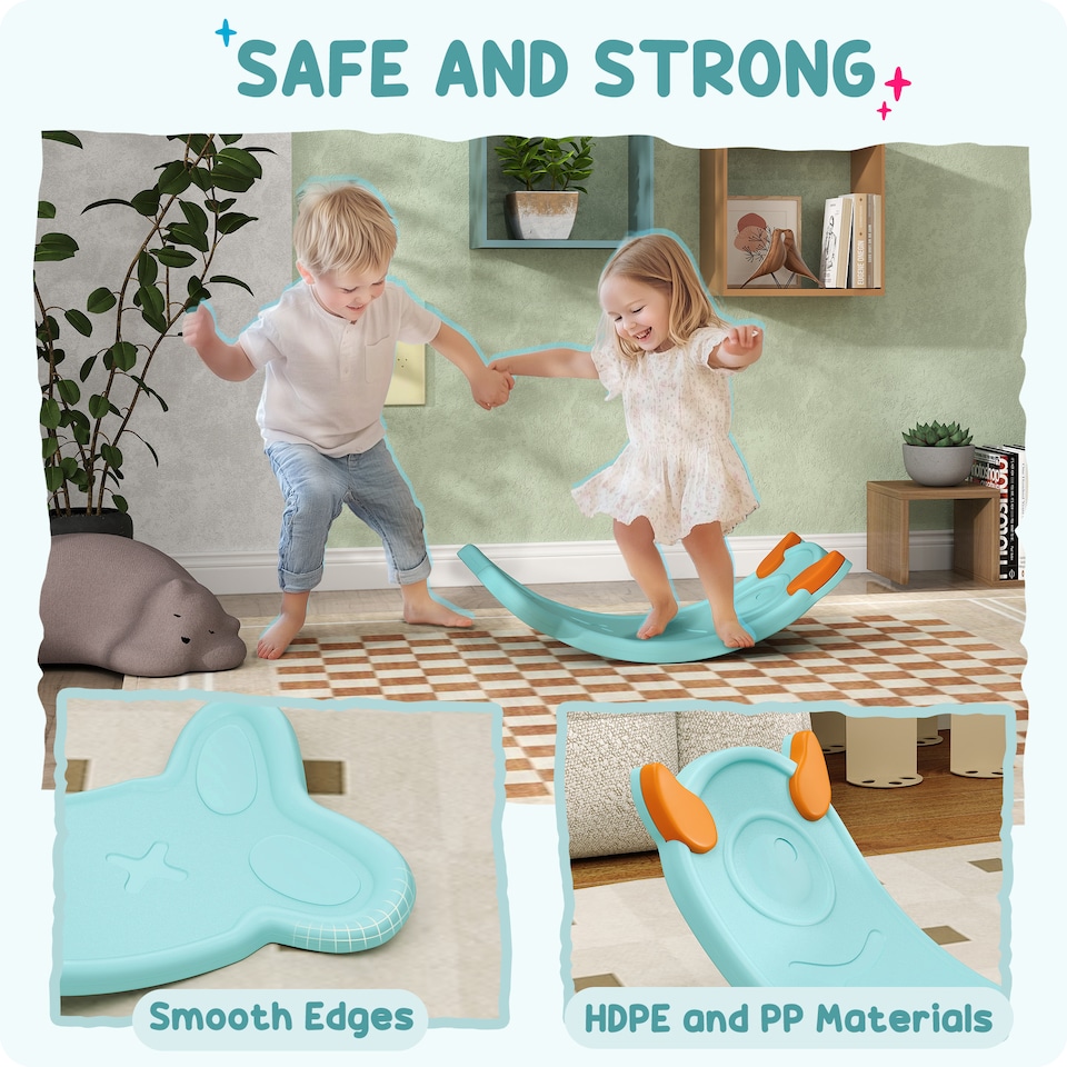 image 1 of AIYAPLAY Balance Board for Kids Balance Training & Sensory Play, Light Blue