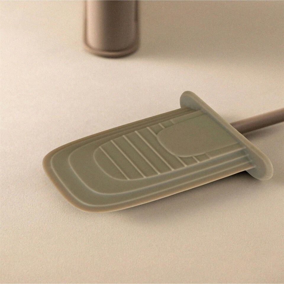 image 1 of Cosmic Dual Toilet Brush Holder with Silicone for Bathroom, Matt Finish Black