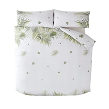 PH Tropics Polycotton Duvet Cover Set With Pillowcase Green | Double