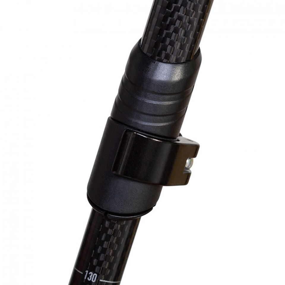 image 1 of Carbon Pole Lightweight 3 Section Adjustable Hiking Trekking Outdoor Gear | Black | Black | One Size | 1