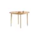 image 1 of Furniturebox Salcombe Oak and Cream Solid Wood Round Dining Table