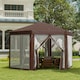 image 7 of Outsunny Hexagonal Garden Gazebo Party Tent Patio Marquee Canopy