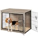 image 2 of Yaheetech 96 cm W Dog Crate Furniture | Grey | One Size