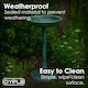 image 4 of Traditional Ornamental Garden Pedestal Bird Bath Outdoor Water