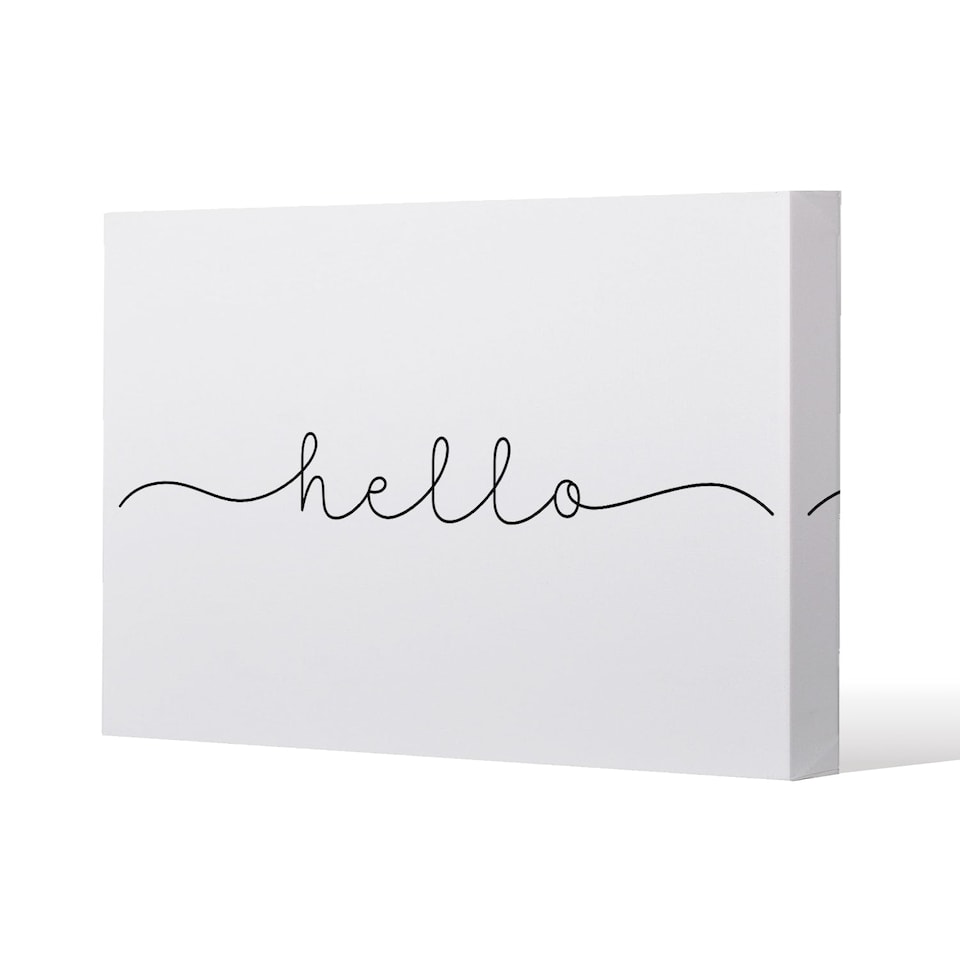 Text Hello (Canvas Print) / 61 x 41 x 4cm | Multi