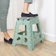 image 10 of JVL Small & Large Folding Step Stool Set – Multi-Purpose, Kitchen & Bathroom – Green