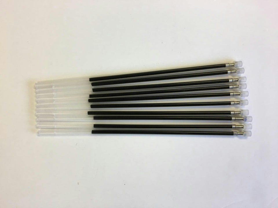 image 1 of Pack of 10 Black 13cm Ballpoint Pen Refills by Janrax
