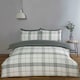 image 9 of Harris Check Polyester Duvet Cover Set with Pillowcase | Grey | Single | 1