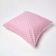 image 4 of Homescapes Cotton Pink Polka Dots Cushion Cover - 60 x 60 cm | Pink | Pink | 60 x 60 cm