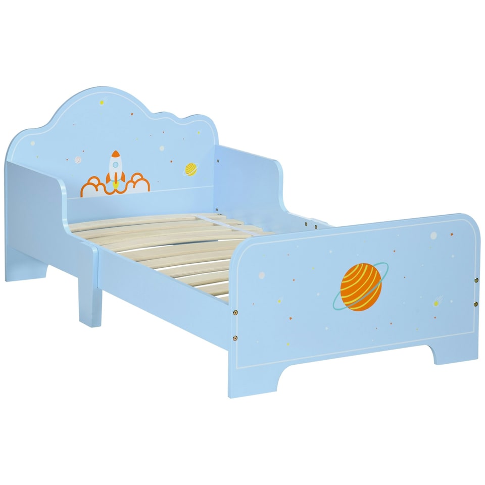 image 1 of ZONEKIZ Toddler Bed w/ Space-themed Patterns, for Boy, Girls, Ages 3-6 Years