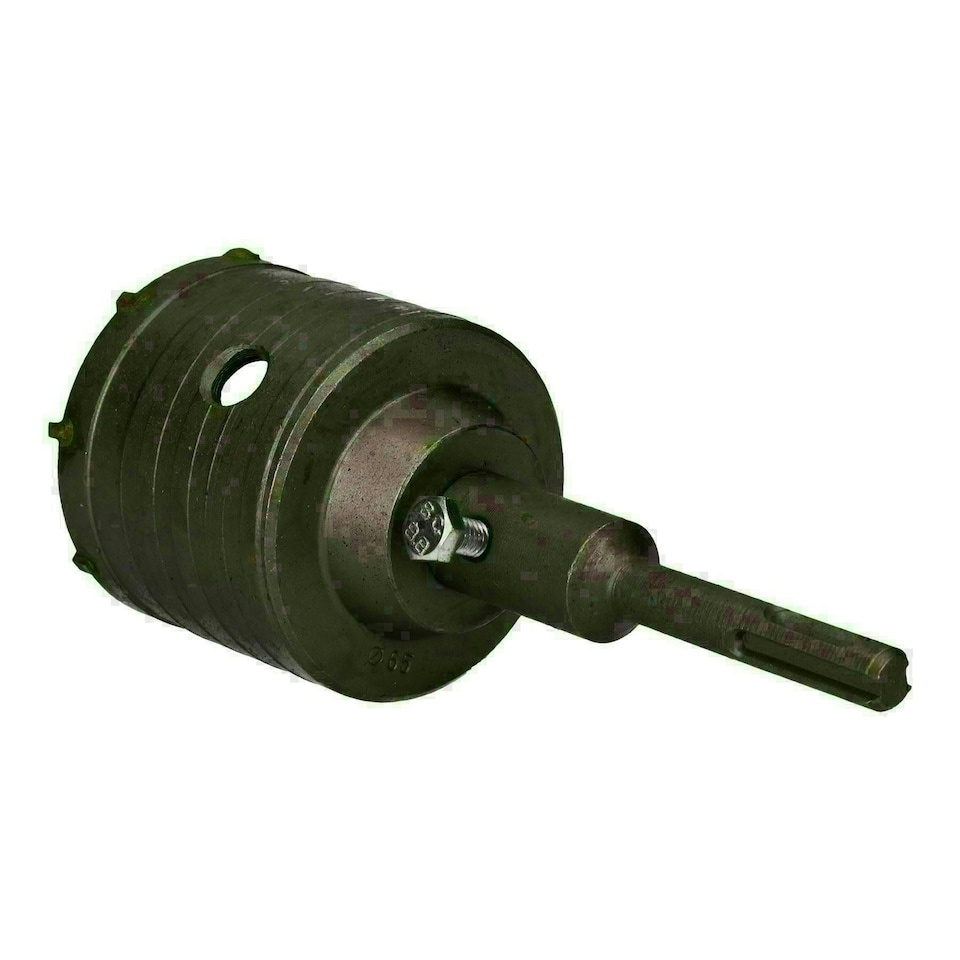 image 1 of 65mm Metric Core Drill With SDS Arbor And Pilot Drill Brick Stone Block Cutter