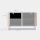 image 6 of VonHaus Industrial Sideboard Storage Cabinet, 4 Doors & 4 Shelves | Black