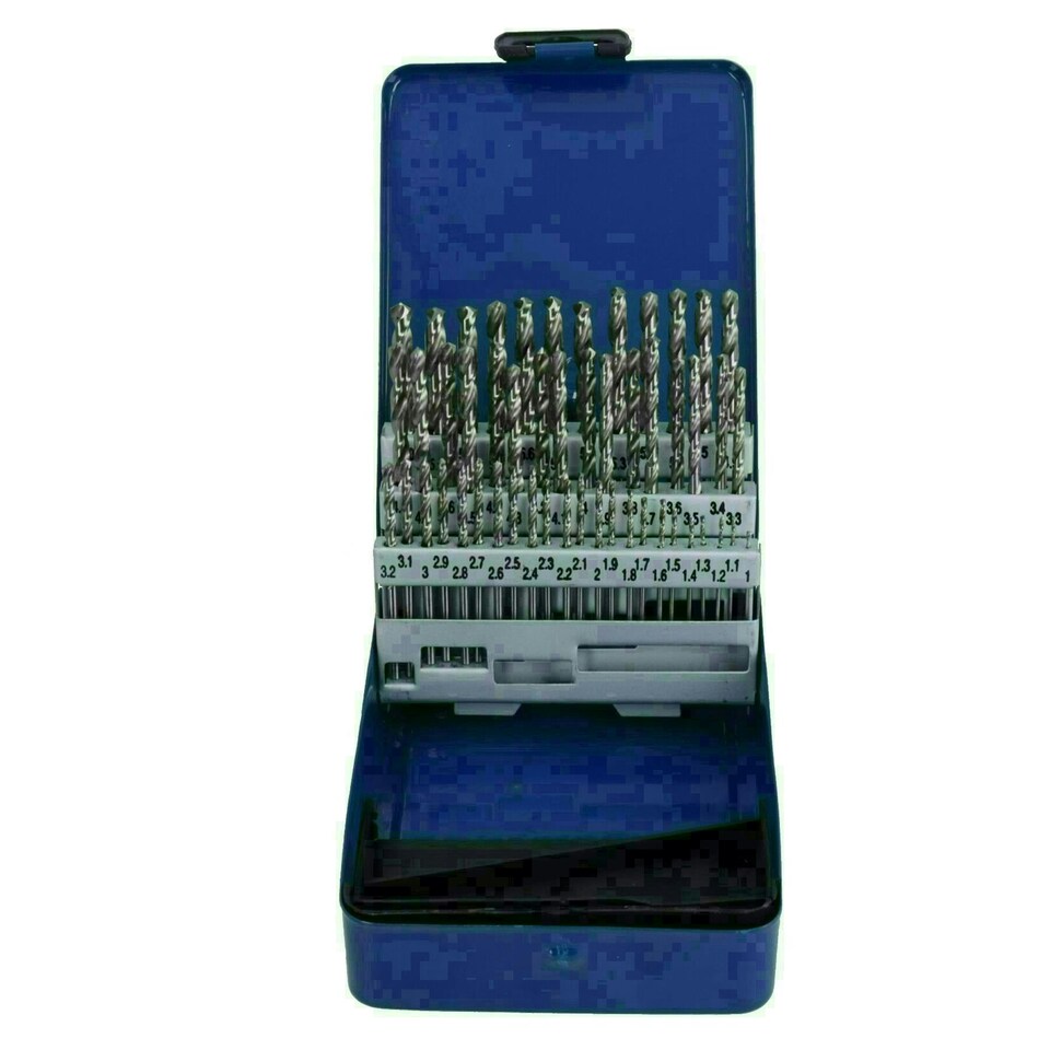 image 1 of Engineers Fractional Drill Bit Set HSS 1-6mm in 0.1mm Increments 51pc AT020