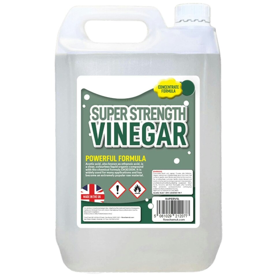 image 1 of 4 x 5 Litre Powerful Highly Concentrated Super Strength Vinegar Perfect For Sanitising
