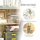 image 4 of Outsunny Wooden Garden Storage Shed w/ Hinged Roof and Shelf, Natural Yellow