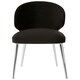 image 1 of Interiors by Premier Black Velvet Dining Chair, Accent Dining Chair for Living Room, Upholstered Velvet Chair with Curved Back