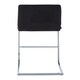 image 2 of Tamzin Black Velvet Bar Chair With Low Back Black