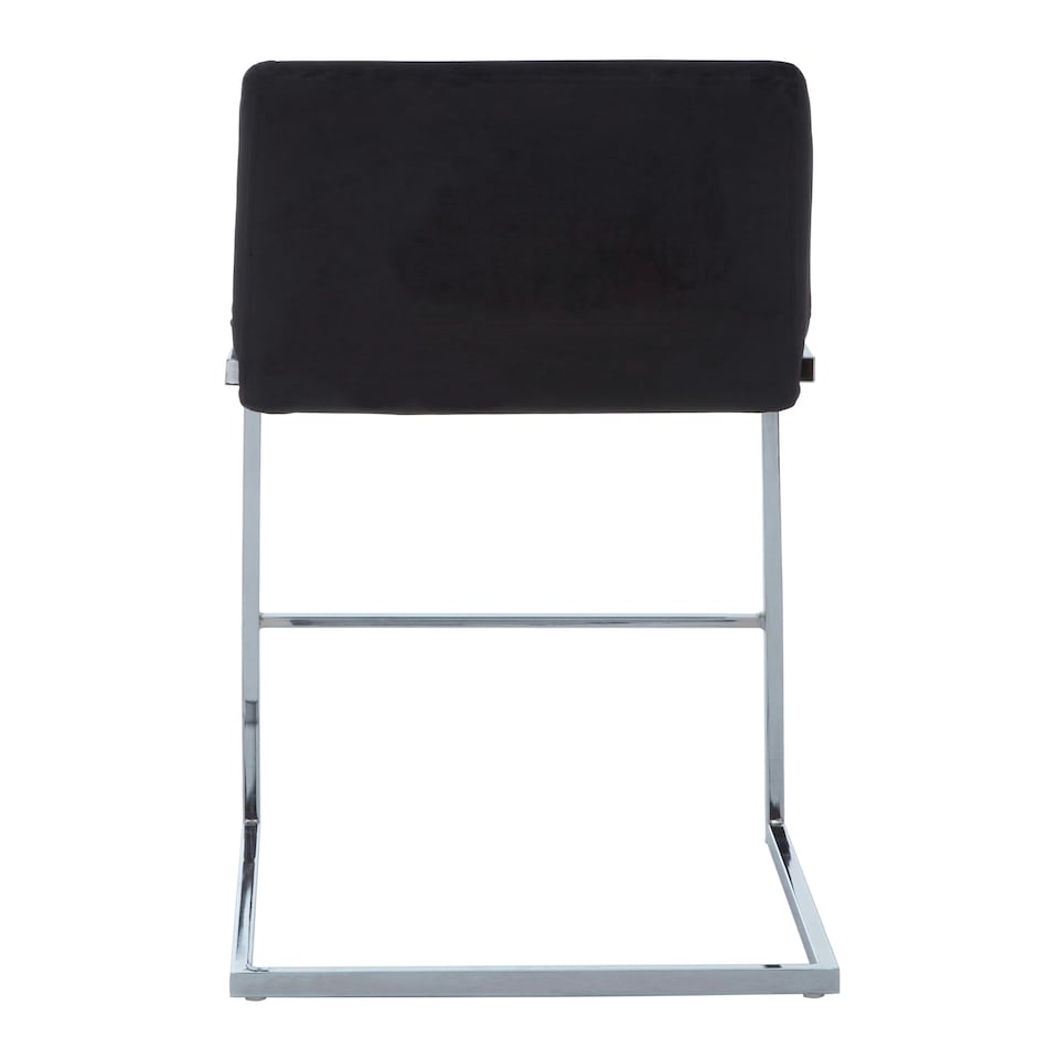 image 1 of Tamzin Black Velvet Bar Chair With Low Back Black