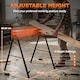 image 4 of HOMCOM Saw Horses Twin Pack, Sawhorses with Height Adjustable Legs, Orange