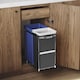 image 3 of Simplehuman 35L Pull-Out Recycling Double Kitchen Cupboard Cabinet Bin, Polished Heavy-Duty Steel Frame