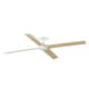 image 1 of Rudder Recessed 132cm Ceiling Fan Matt White, Ash Wood Blades, 4 Blade Reversible
