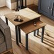 image 7 of Taberno Oak Nest Of 2 Tables Graphite Blue Blue