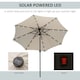 image 5 of Outsunny Outdoor Garden Solar Power 24 LED light Parasol Sun Umbrella Crank Tilt