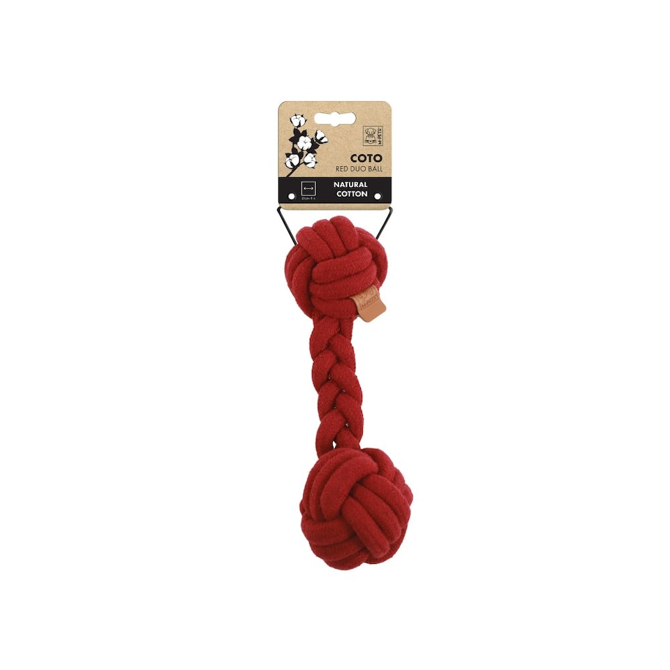 M-PETS COTO Eco rope dog toys Red Duo Ball 28cm