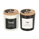image 1 of Set of 2 Yin Yang Black Oud and Coconut Candles White