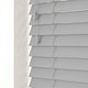 image 2 of 230cm Dove Grey Smooth Finish Faux Wood Venetian Blinds with Strings  (120cm Drop) Grey | Grey