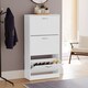 image 8 of Vida Designs 3 Drawer Shoe Cabinet Shoe Rack Storage Cupboard, White