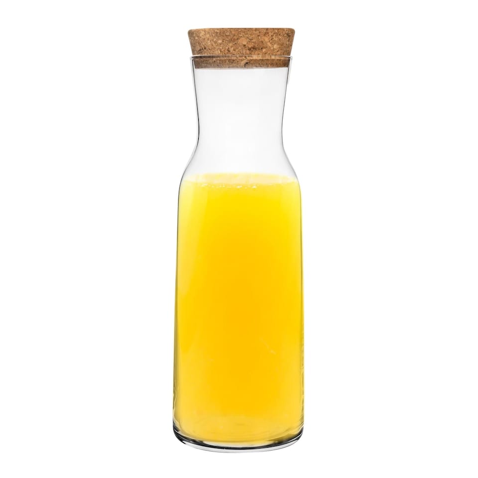 image 1 of Bormioli Rocco Aquaria Glass Carafe with Cork Lid - 1.2 Litre