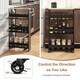image 7 of COSTWAY 4-Tier Slide Out Utility Cart Black