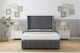 image 1 of Sloomy Hargrave Armour Coniston Divan Bed With Mattress 2 Drawers Footend With 54" Wingback Headboard & 12" Matching Footboard 6' Super King | Grey | Armour | Super King | 1