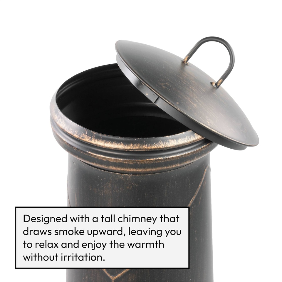 image 1 of KCT Classical Chiminea Outdoor Garden Log Burner for BBQs Camping