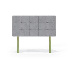 Pearl Seal Grey Naples Velvet Headboard Super King N/A