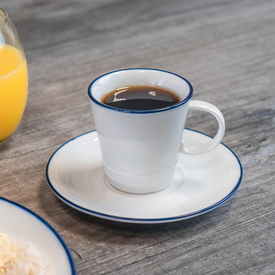 image 1 of Nicola Spring White Farmhouse Espresso Cups - 90ml - Pack of 6 | White | White