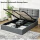 image 3 of HOMCOM Upholstered Ottoman Bed, 5ft King Storage Bed Frame, Grey | Grey | Grey