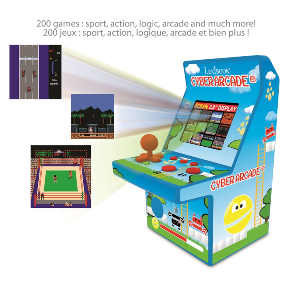 image 1 of Lexibook JL2940 Portable Retro Cyber Arcade 200 Games