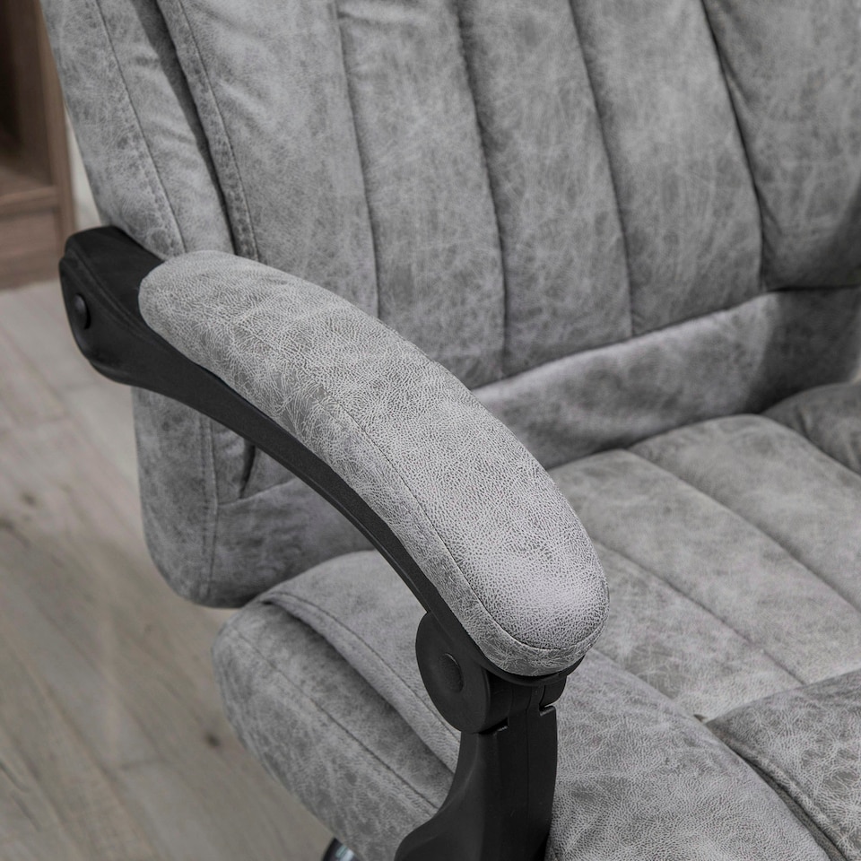 image 1 of Vinsetto Executive Office Chair Computer Desk Chair for Home w/ Footrest, Grey