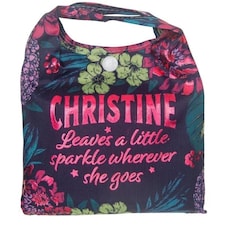 History & Heraldry Personalised Sparkle Reusable Foldable Shopper Bag - Christine | Multi
