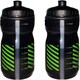 image 2 of AWE 2 x 550ml Bike/Sports 100% BPA Free,Plastic Water Bottles with Measurement Gauge