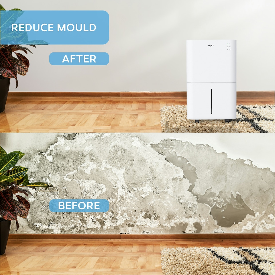 image 1 of Air Pro WiFi Dehumidifier - 4L Water Tank, 25L /Day, 24H Timer Laundry Drying - Portable Electric Mould, Damp And Condensation Remover | White | 25L / Day | 1