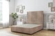 image 1 of Sloomy Harrington Mink Naples Divan Bed Base 4 Drawers With 54 Inch Floor Standing Headboard & 12 Inch Matching Footboard | Brown | Mink | King | 1