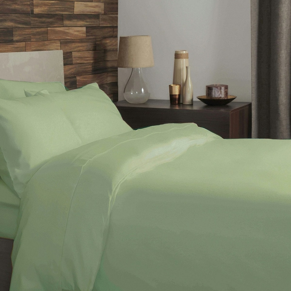 image 1 of Belledorm Brushed Cotton Duvet Cover - Green Apple - Single