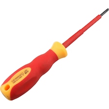 Flat Headed Slotted 3.5mm x 100mm VDE Insulated Electrical Screwdriver Soft Grip